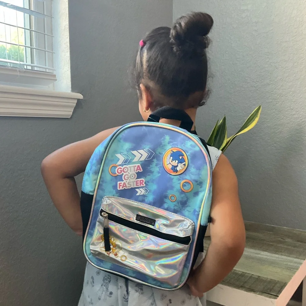Disney Bioworld Sonic 2 The Hedgehog Mini Backpack 11” - Rare Find